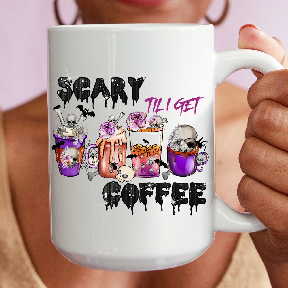 Halloween Mug “Scary Till I Get Coffee”